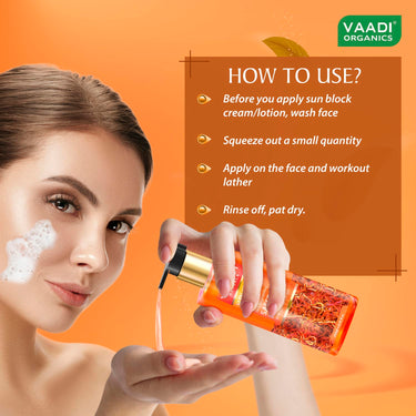 Vaadi Herbals Pvt Ltd Skin Whitening Saffron Face Wash With Sandal Extract, 250 ml